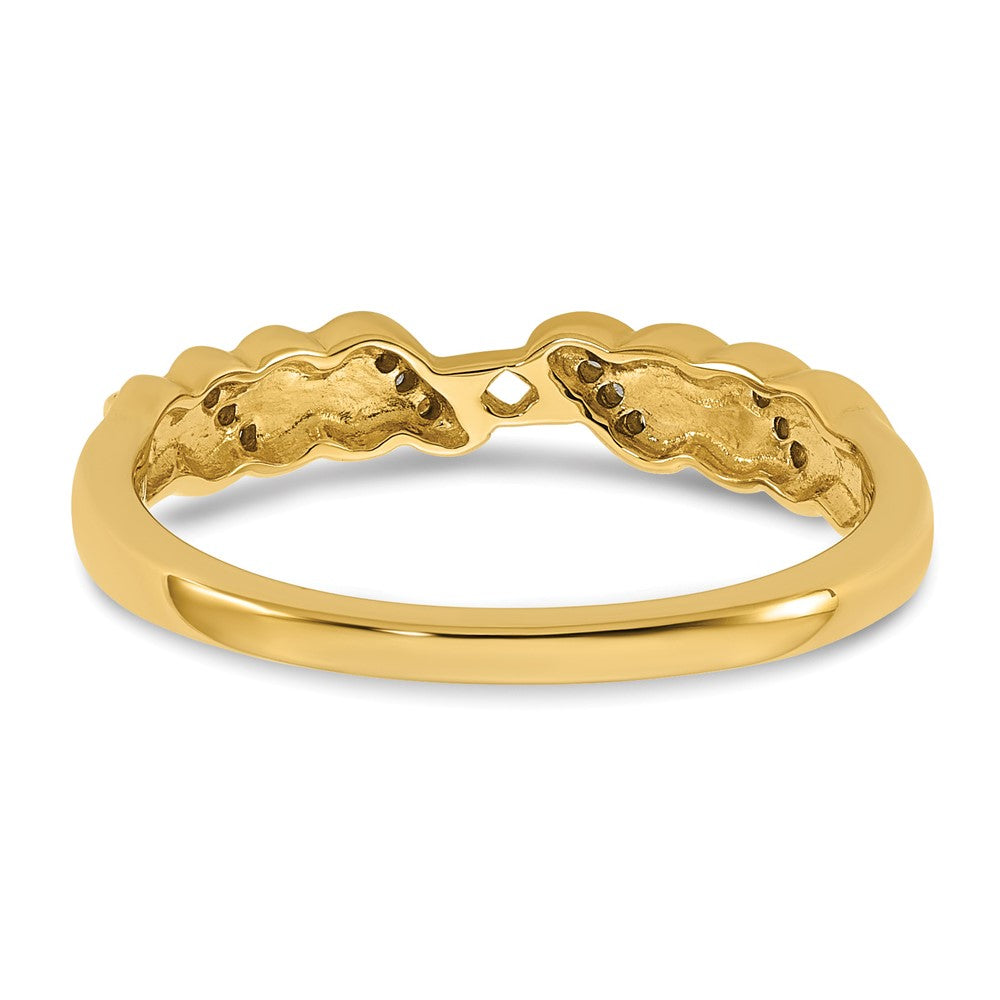 14k Twist Peg Set 1/20 carat Diamond Semi-mount Engagement Ring