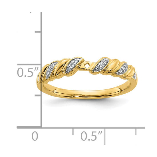 14k Twist Peg Set 1/20 carat Diamond Semi-mount Engagement Ring