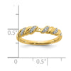 14k Twist Peg Set 1/20 carat Diamond Semi-mount Engagement Ring