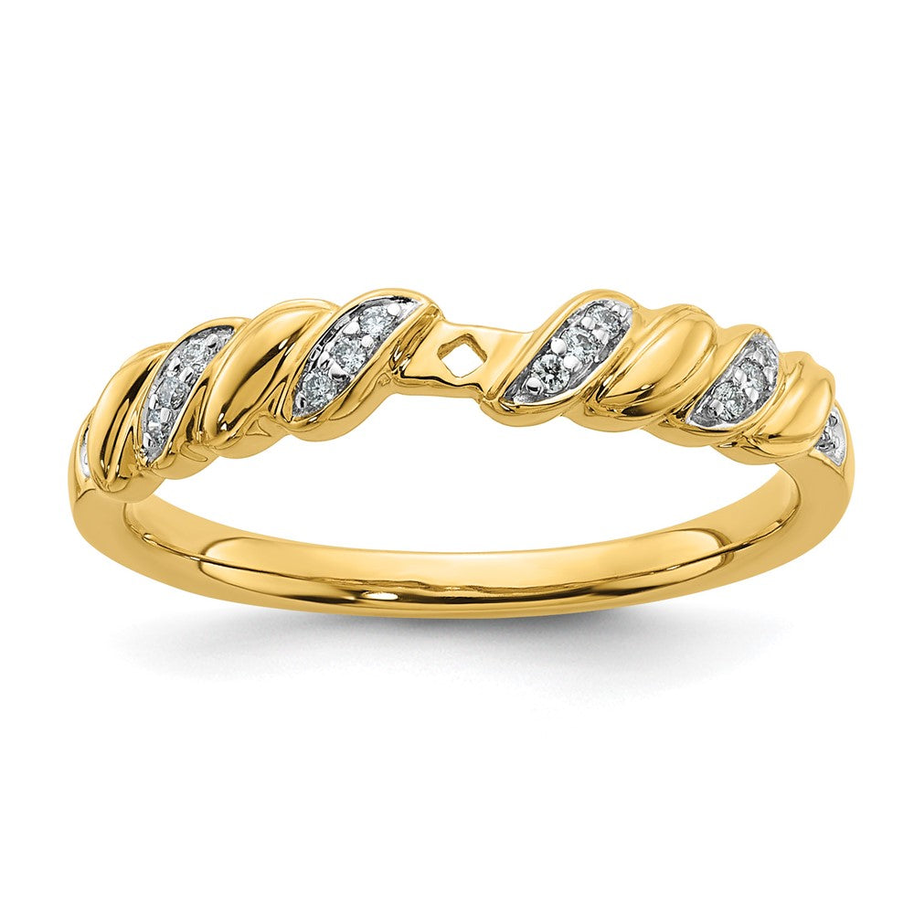 14k Twist Peg Set 1/20 carat Diamond Semi-mount Engagement Ring