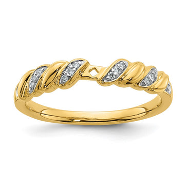 14k Twist Peg Set 1/20 carat Diamond Semi-mount Engagement Ring