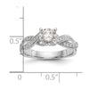 Peg Set Diamond Semi-mount Criss-Cross Engagement Rings