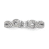 Peg Set Diamond Semi-mount Criss-Cross Engagement Rings