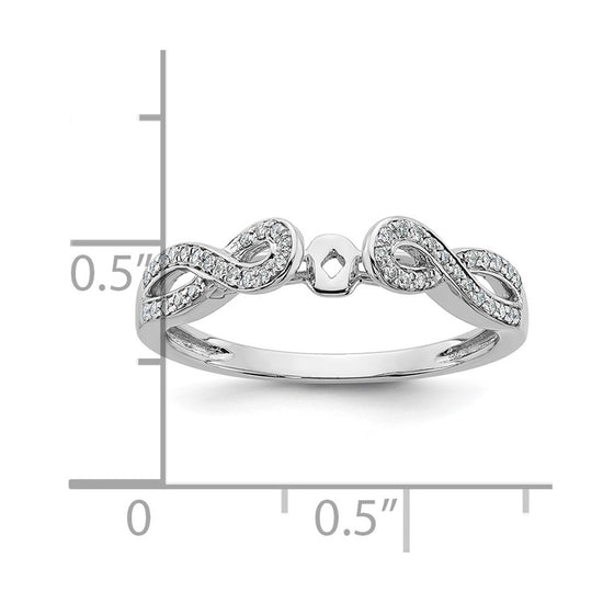 Peg Set Diamond Semi-mount Criss-Cross Engagement Rings