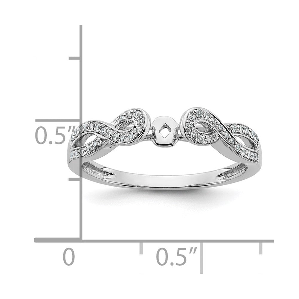 Peg Set Diamond Semi-mount Criss-Cross Engagement Rings