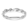 Peg Set Diamond Semi-mount Criss-Cross Engagement Rings