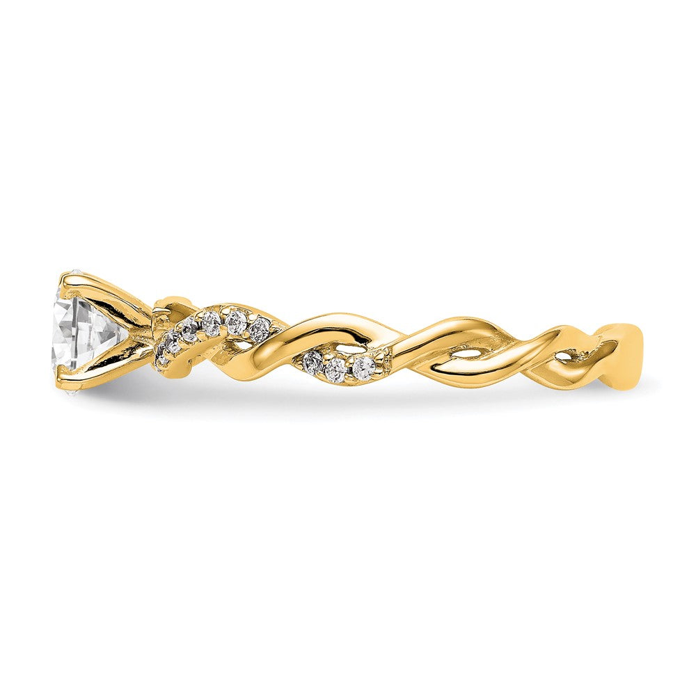 Peg Set Diamond Semi-mount Criss-Cross Engagement Rings