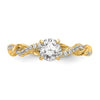 Peg Set Diamond Semi-mount Criss-Cross Engagement Rings