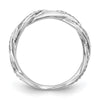 Peg Set Diamond Semi-mount Criss-Cross Engagement Rings