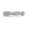 Peg Set Diamond Semi-mount Criss-Cross Engagement Rings