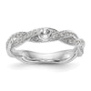 Peg Set Diamond Semi-mount Criss-Cross Engagement Rings