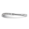 14k White Gold 1/5 carat Diamond Contoured Complete Wedding Band