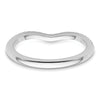 14k White Gold 1/5 carat Diamond Contoured Complete Wedding Band