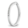 14k White Gold 1/5 carat Diamond Contoured Complete Wedding Band