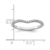 14k White Gold 1/5 carat Diamond Contoured Complete Wedding Band