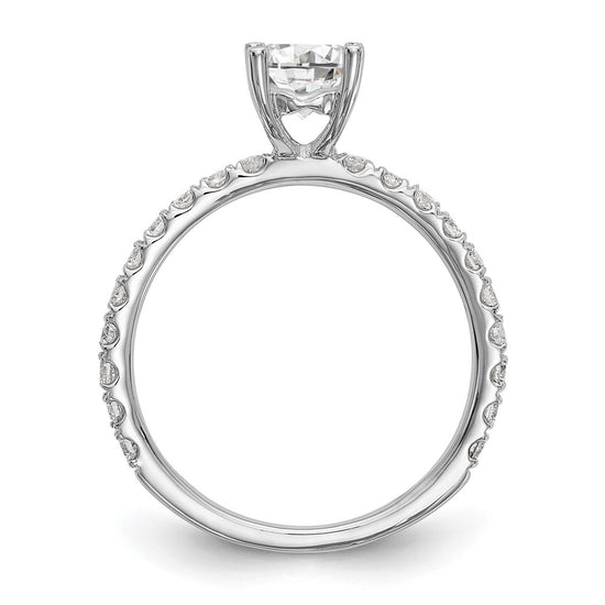 Peg Set Diamond Semi-mount Engagement Rings