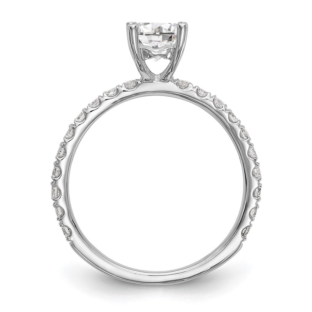Peg Set Diamond Semi-mount Engagement Rings