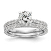 Peg Set Diamond Semi-mount Engagement Rings