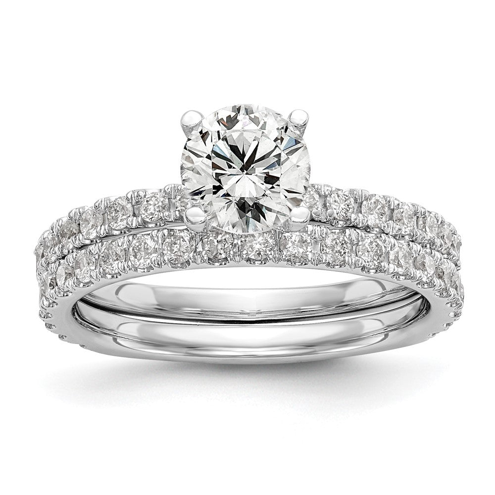Peg Set Diamond Semi-mount Engagement Rings