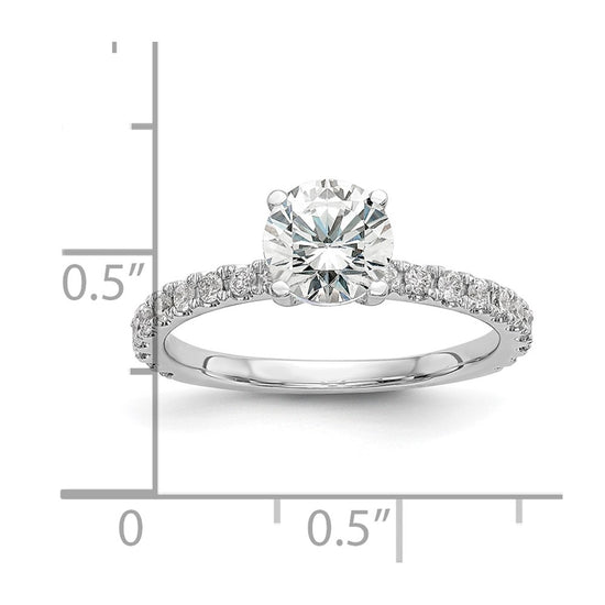 Peg Set Diamond Semi-mount Engagement Rings
