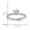 Peg Set Diamond Semi-mount Engagement Rings
