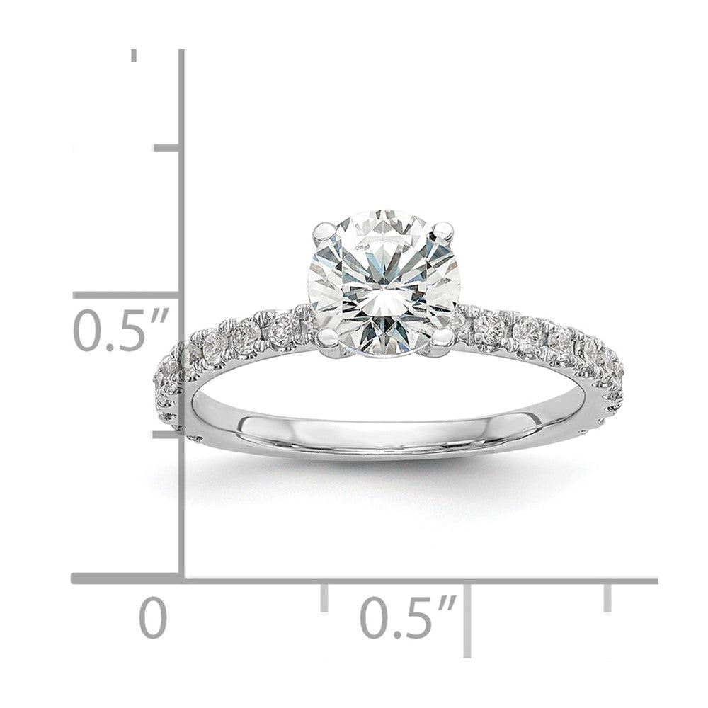 Peg Set Diamond Semi-mount Engagement Rings