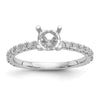 Peg Set Diamond Semi-mount Engagement Rings