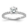 Peg Set Diamond Semi-mount Engagement Rings