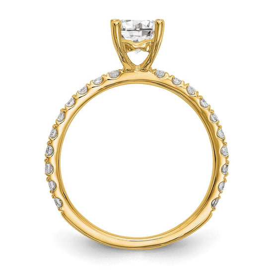 Peg Set Diamond Semi-mount Engagement Rings