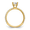 Peg Set Diamond Semi-mount Engagement Rings