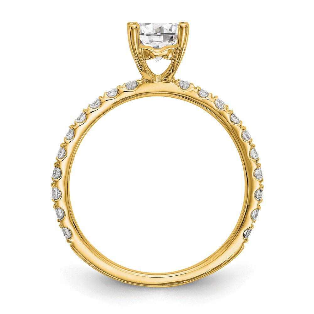 Peg Set Diamond Semi-mount Engagement Rings