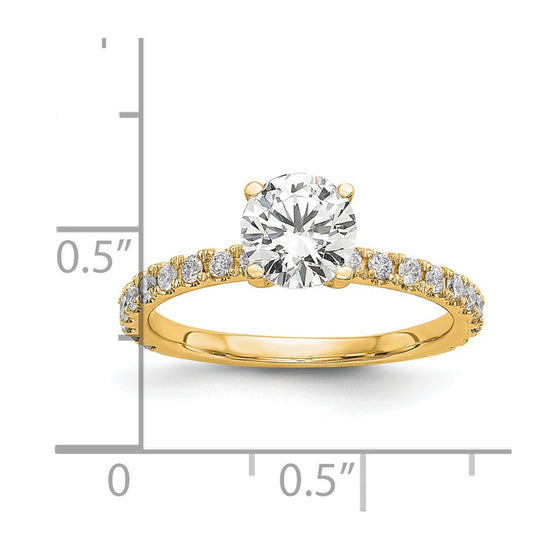 Peg Set Diamond Semi-mount Engagement Rings