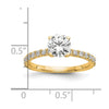 Peg Set Diamond Semi-mount Engagement Rings
