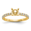 Peg Set Diamond Semi-mount Engagement Rings