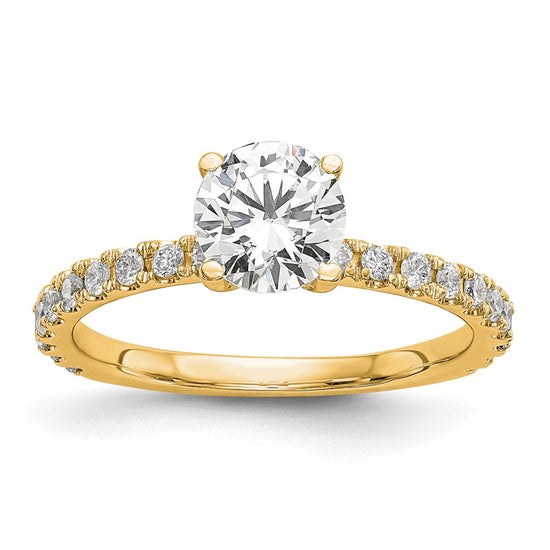 Peg Set Diamond Semi-mount Engagement Rings