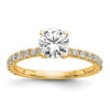 Peg Set Diamond Semi-mount Engagement Rings