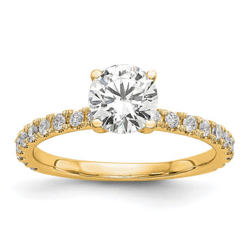 Peg Set Diamond Semi-mount Engagement Rings
