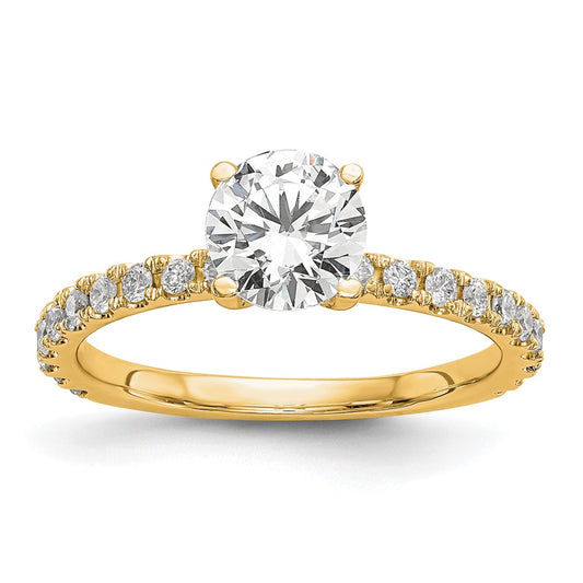 Peg Set Diamond Semi-mount Engagement Rings