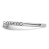 14k White Gold 1/8 carat Diamond Contoured Complete Wedding Band