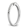 14k White Gold 1/8 carat Diamond Contoured Complete Wedding Band