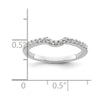 14k White Gold 1/8 carat Diamond Contoured Complete Wedding Band