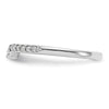 14k White Gold 1/8 carat Diamond Contoured Complete Wedding Band