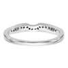 14k White Gold 1/8 carat Diamond Contoured Complete Wedding Band