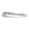 14k White Gold 1/4 carat Diamond Contoured Complete Wedding Band