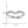 14k White Gold 1/4 carat Diamond Contoured Complete Wedding Band