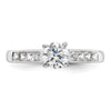 Peg Set Diamond Semi-mount Engagement Rings
