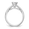 14k White Gold 1/5 carat Lab Grown Diamond VS/SI+ G+ Semi-Mount Pet Set Engagement Ring
