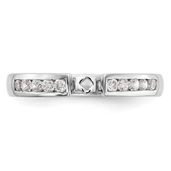 14k White Gold 1/5 carat Lab Grown Diamond VS/SI+ G+ Semi-Mount Pet Set Engagement Ring