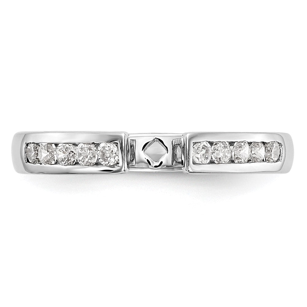 14k White Gold 1/5 carat Lab Grown Diamond VS/SI+ G+ Semi-Mount Pet Set Engagement Ring
