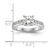 14k White Gold 1/5 carat Lab Grown Diamond VS/SI+ G+ Semi-Mount Pet Set Engagement Ring